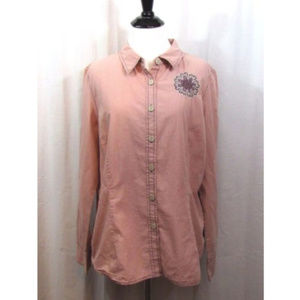 Natural Reflections Pink White Striped Top XL